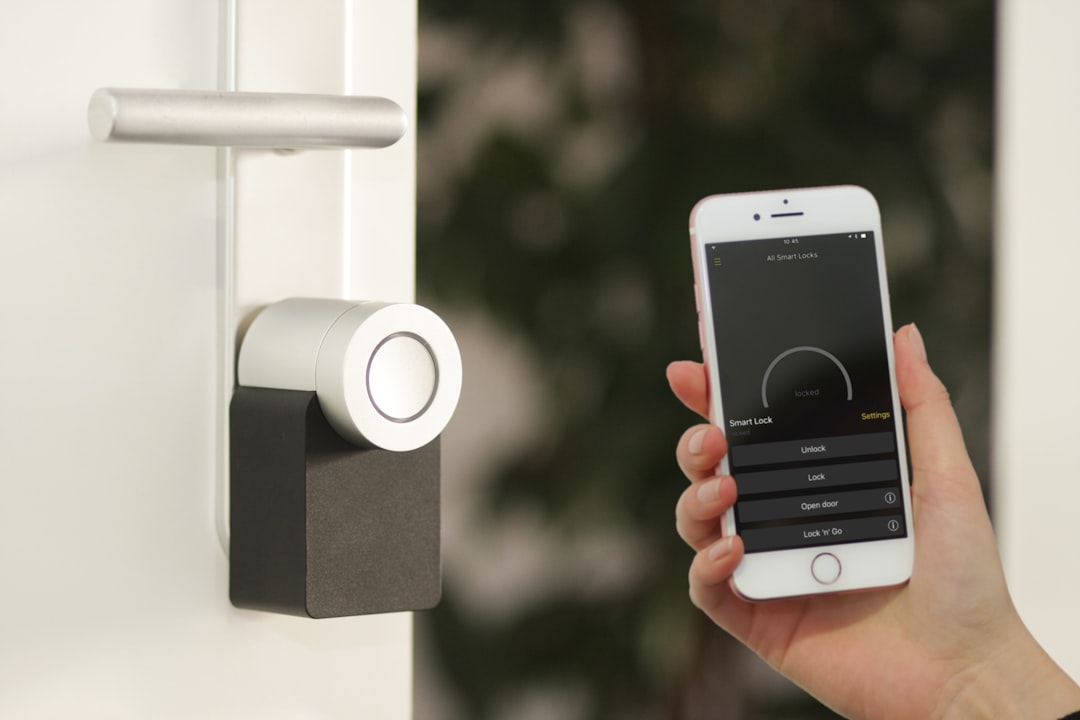 Nuki smart lock installed on a door for keyless entry